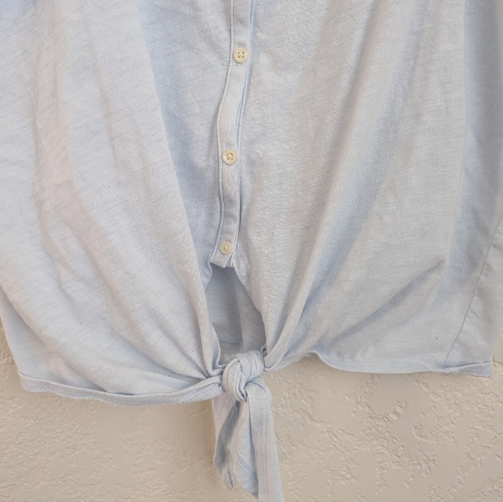 LOFT Sky Blue Button-Front Camisole - Picture 4 of 4